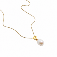 Najo Ocean Drift Yellow Gold Plated Pearl Necklace