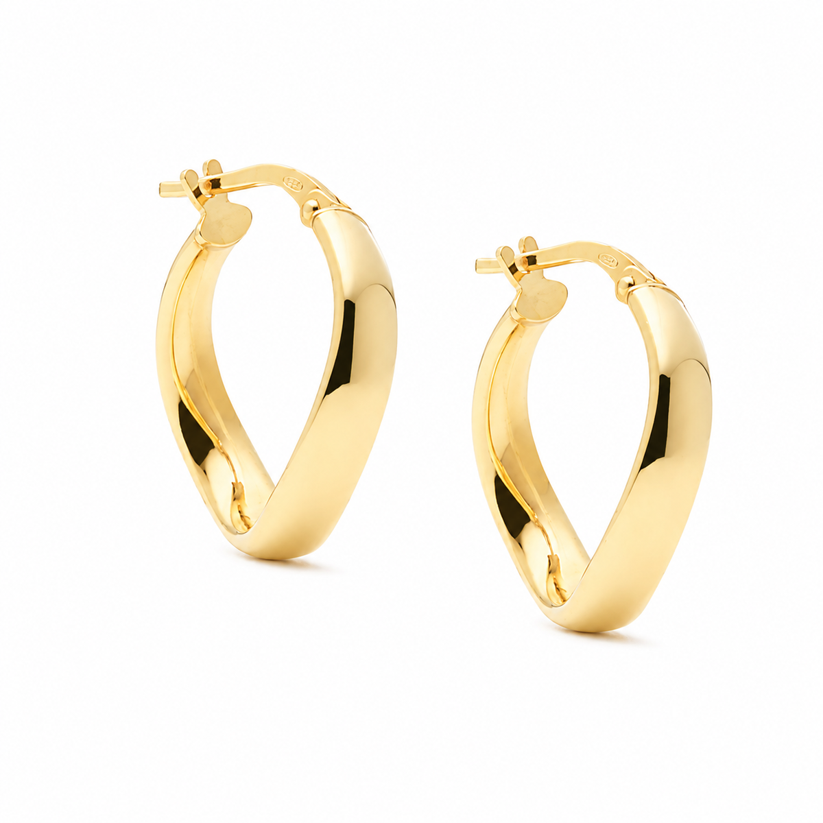 Najo Gold Plated Eddy Hoop Earrings