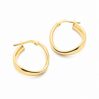 Najo Gold Plated Eddy Hoop Earrings