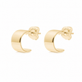 Najo Yellow Gold Plated Half Hoop Earrings