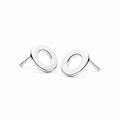 Najo Solar Sterling Silver Circle Stud Earrings