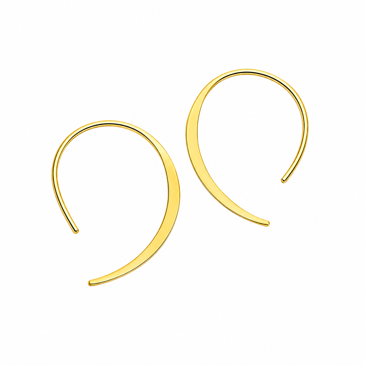 Najo Arc Yellow Gold Plated Earrings