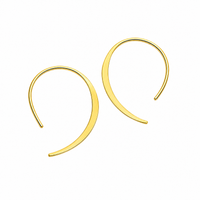 Najo Arc Yellow Gold Plated Earrings