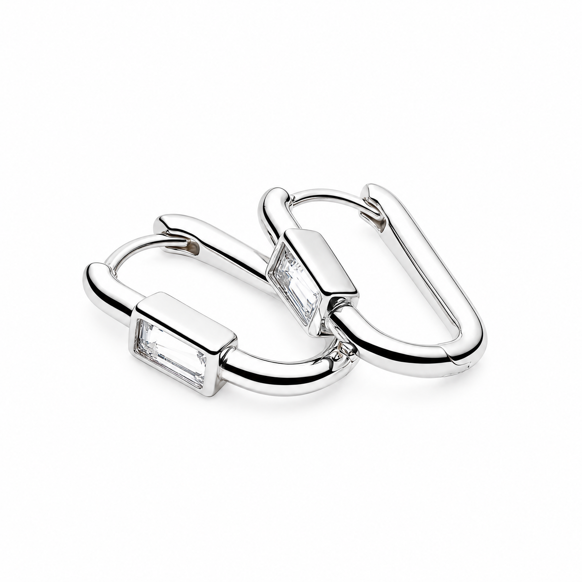 Najo Skye Cubic Zirconia Huggie Earrings