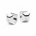 Najo Halo Cubic Zirconia Huggie Earrings