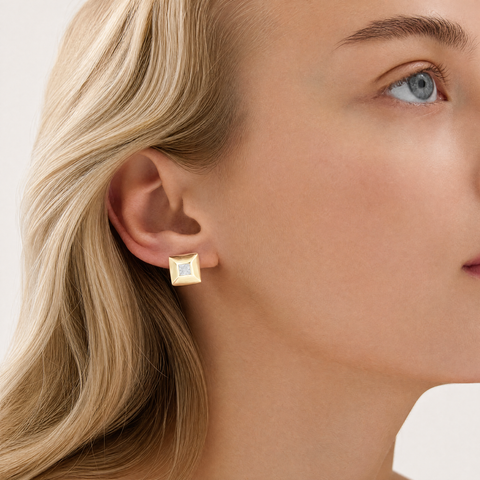 Najo Halo Cubic Zirconia Huggie Earrings - alternate view