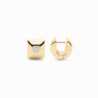 Najo Halo Cubic Zirconia Huggie Earrings