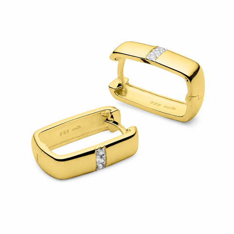Najo Starlight Cubic Zirconia Huggie Earrings