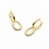 Najo Astra Yellow Gold Plated Huggie Earrings