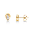 9ct Yellow Gold Marquise Lab Grown Diamond Stud Earrings