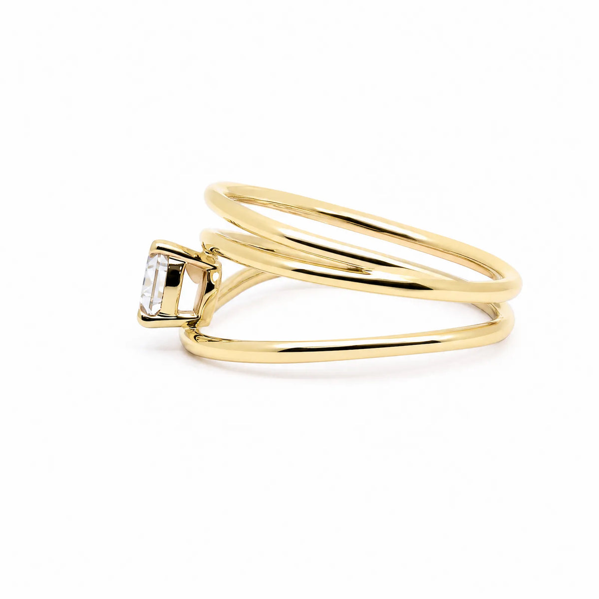9ct Yellow Gold Pear Lab Grown Diamond Ring