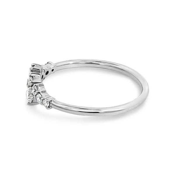 0.36ct Round Natural Diamond Cluster Ring - alternate view