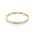 9ct Yellow Gold Fine Twist Design Stacker Ring