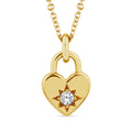 Gold Vermeil 22ct Heart Locket With Lab Grown Diamond