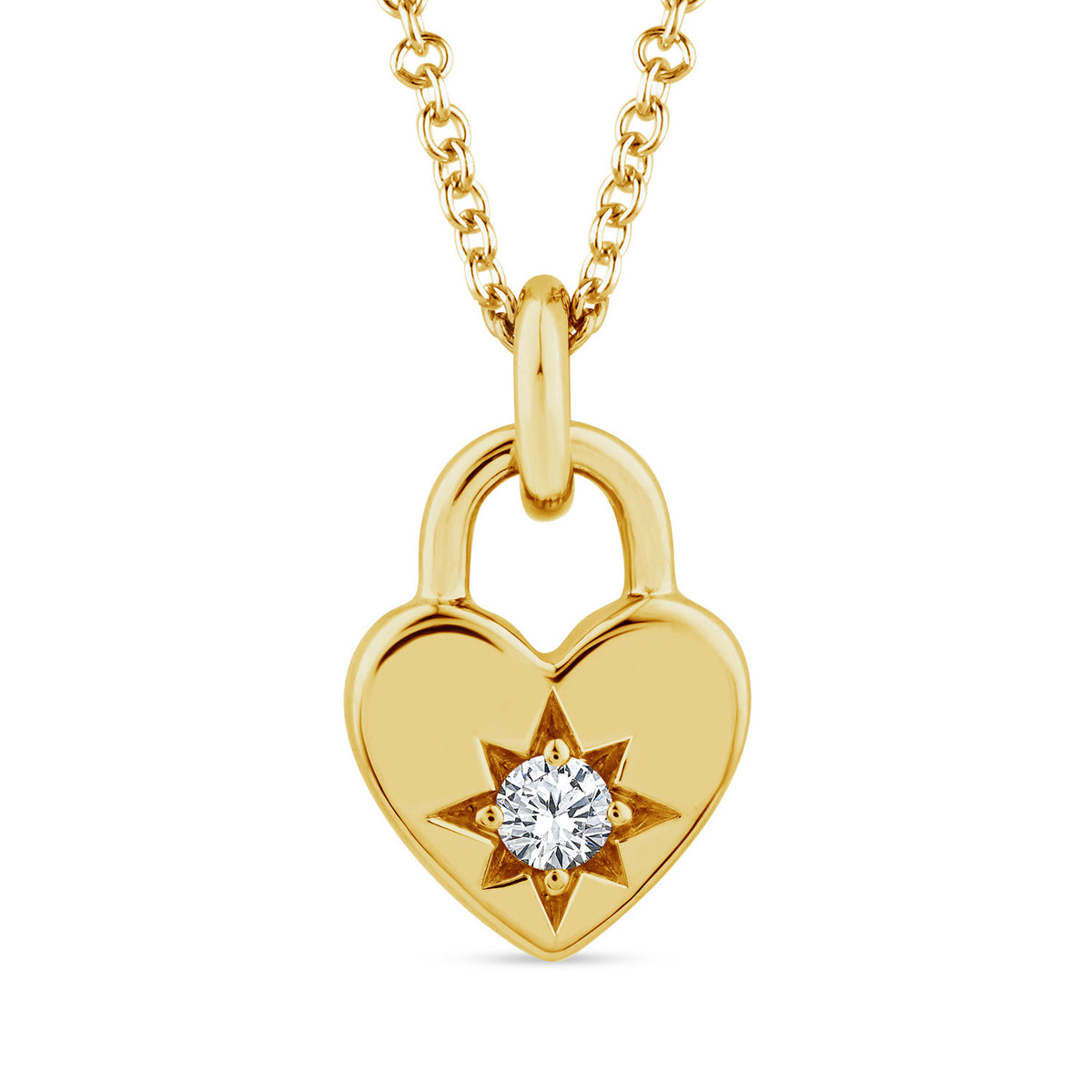 Gold Vermeil 22ct Heart Locket With Lab Grown Diamond