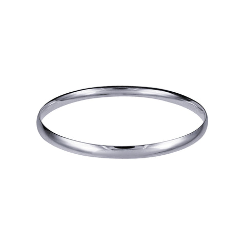 Sterling Silver 54mm Solid Comfort Fit Bangle - alternate view