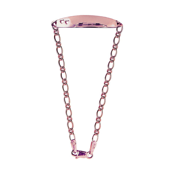 9ct Rose Gold Baby Engravable ID Bracelet - alternate view