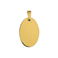 9ct Yellow Gold Oval Engravable Disc