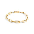 9ct Yellow Gold Silver Filled Cable Link Bracelet
