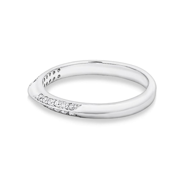 18ct White Pave Set Diamond Wedding Ring - alternate view