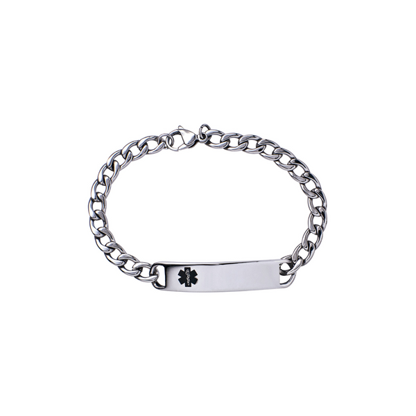 Stainless Steel Medical ID Bracelet - alternate view