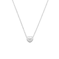 Sterling Silver Chain With Floating Puff Heart
