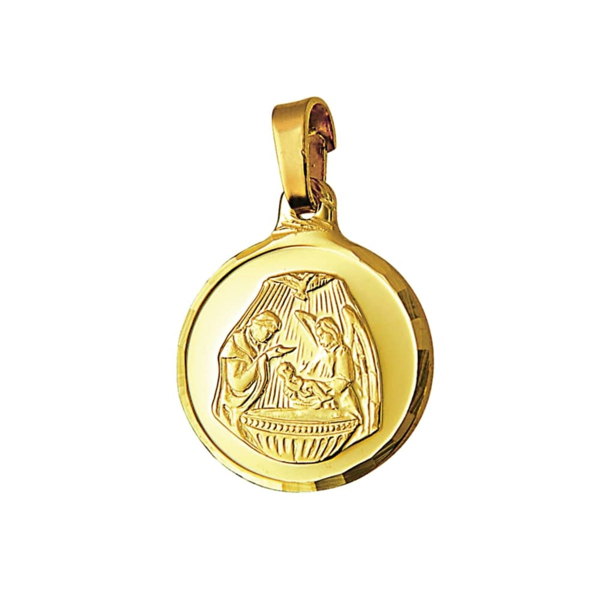 9ct Yellow Gold Baptism Medal Pendant My Jewellery Shop