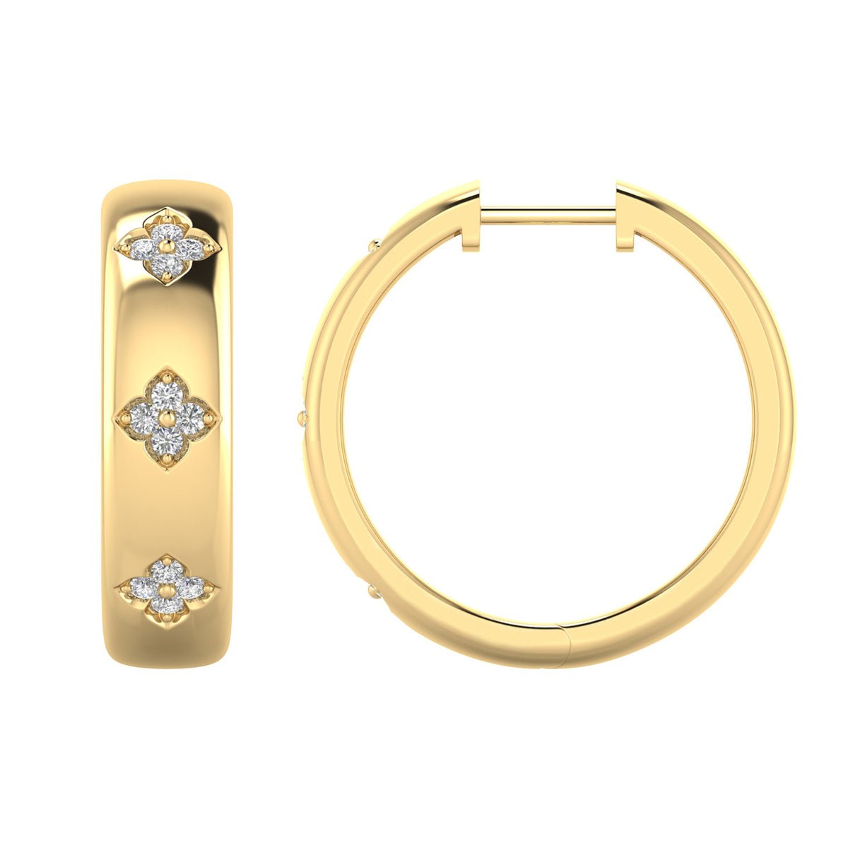 Gold Vermeil 22ct Lab Grown Diamond Huggies