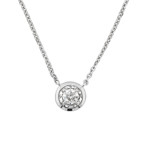 9ct White Gold Miraculous Diamond Set Necklace - alternate view
