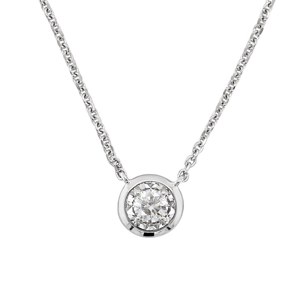 9ct White Gold Miraculous Diamond Set Necklace - alternate view