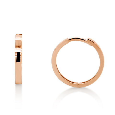 9ct Rose Gold Huggie Earrings - alternate view