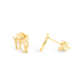 Yellow Gold Plated Virgo Zodiac Stud Earrings