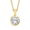 Gold Vermeil 22ct Lab Grown Diamond Solitaire Necklace
