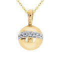 9ct Yellow Gold CZ Ball Pendant