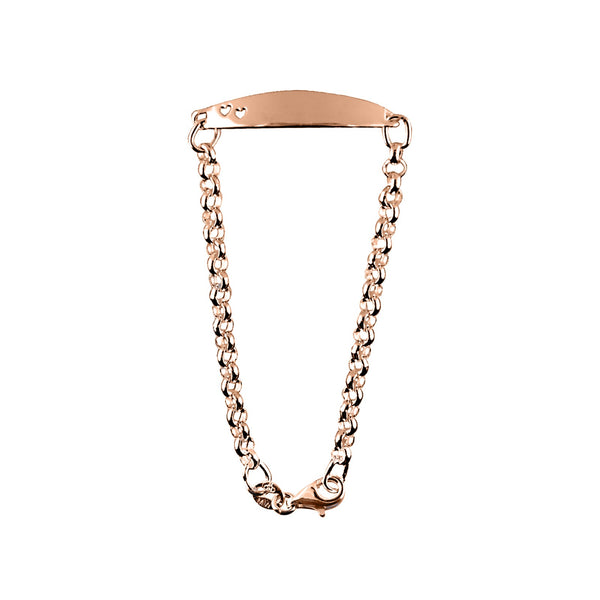 9ct Rose Gold Baby ID Engravable Bracelet - alternate view
