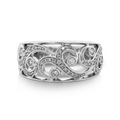 0.20ct Round Natural Diamond Swirl Ring
