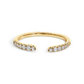 9ct Yellow Gold Lab Grown Diamond Open Ring