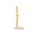 9ct Yellow Gold Cubic Zirconia Set Letter L Pendant