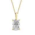9ct Yellow Gold 2.00ct Radiant Cut Lab Grown Diamond Pendant