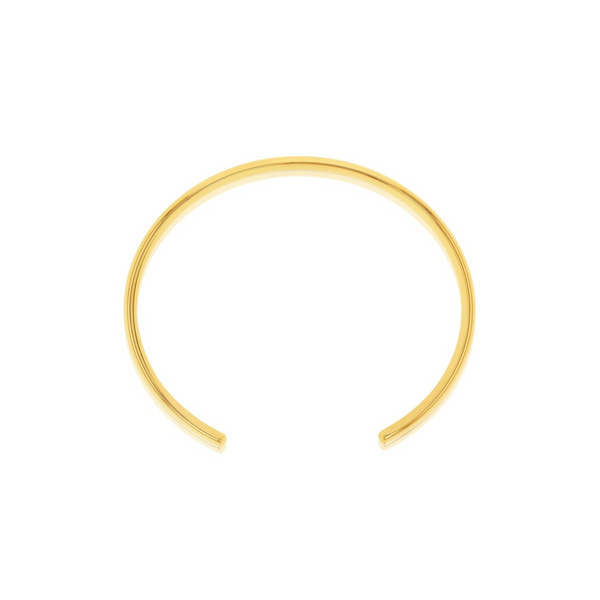 9ct Yellow Gold Silver Filled Cuff Bangle - alternate view