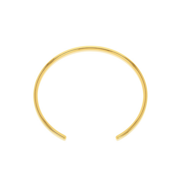 9ct Yellow Gold Silver Filled Cuff Bangle - alternate view