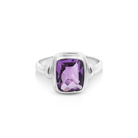 Sterling Silver Amethyst Dress Ring