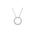 18ct White Gold Diamond Circle Pendant