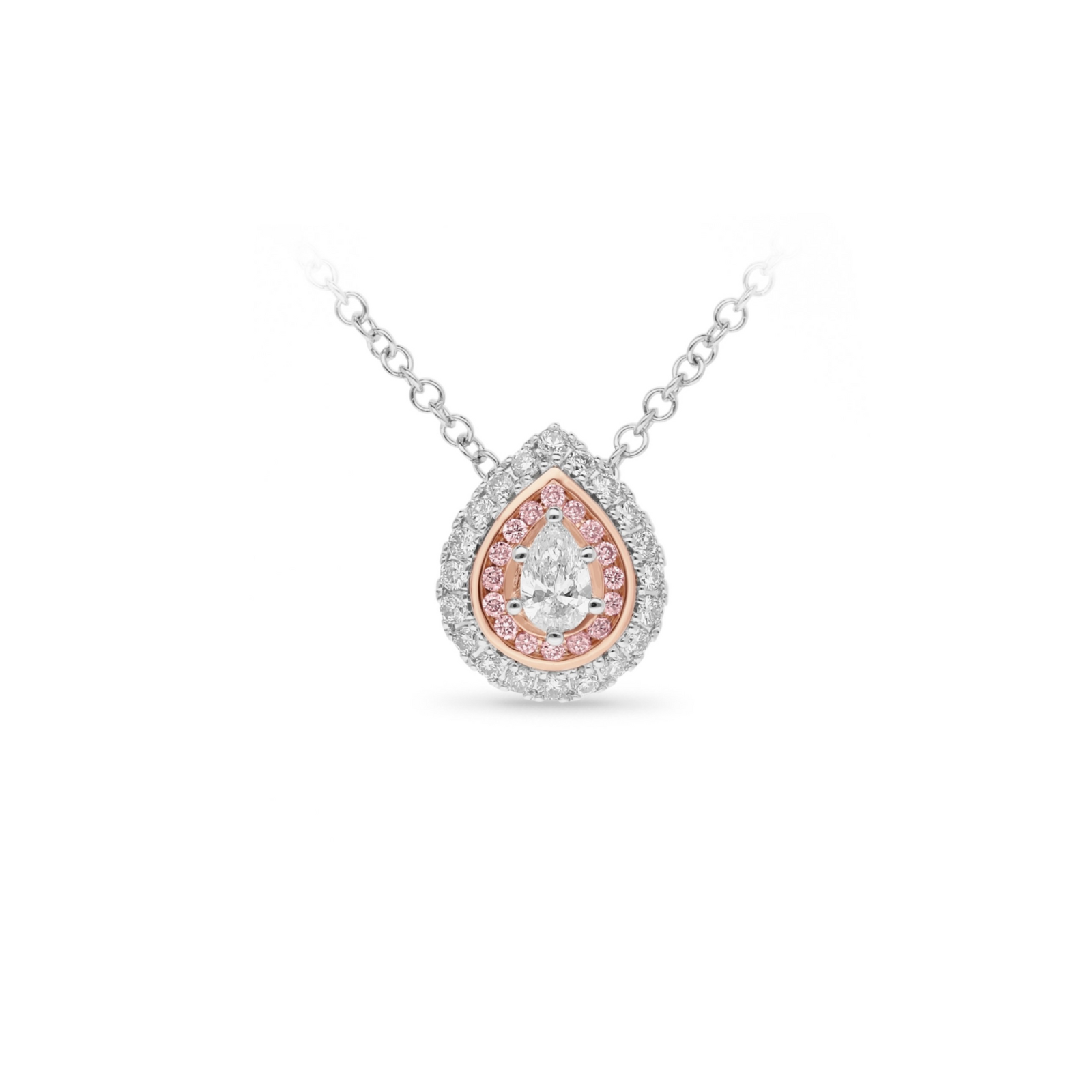 9ct Rose White Gold Australian Pink Diamond Pendant My Jewellery Shop