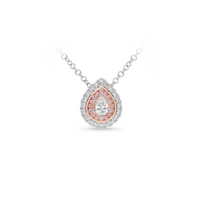 9ct Rose & White Gold Australian Pink Diamond Pendant