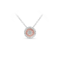 9ct Rose & White Gold Australian Pink Diamond Pendant