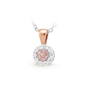 9ct Rose Gold Australian Pink Diamond  Cluster Pendant