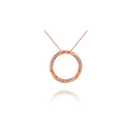 9ct Rose Gold Diamond Circle Necklace