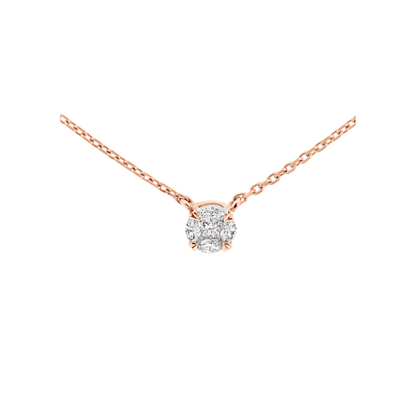 9ct Rose Gold Signature Myriad Diamond Necklet