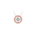 9ct Two Tone Australian Pink Diamond Necklace